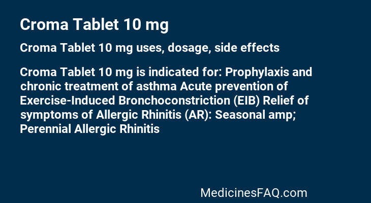 Croma Tablet 10 mg