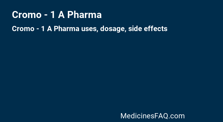 Cromo - 1 A Pharma