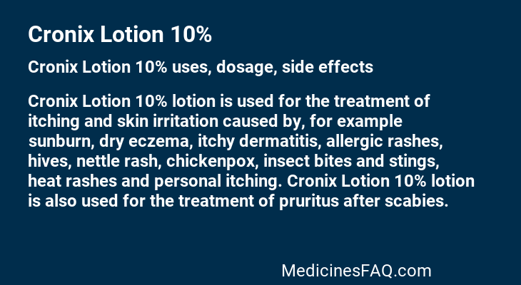 Cronix Lotion 10%