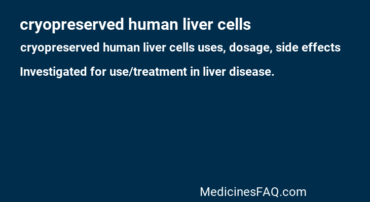cryopreserved human liver cells