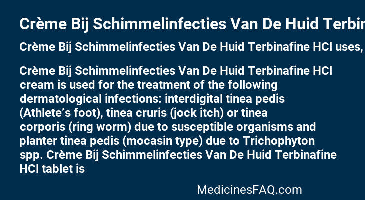 Crème Bij Schimmelinfecties Van De Huid Terbinafine HCl