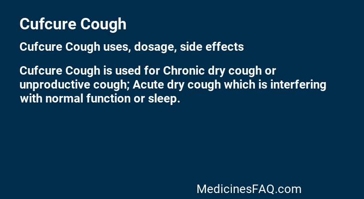 Cufcure Cough