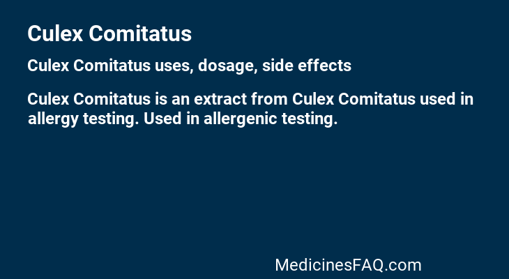 Culex Comitatus