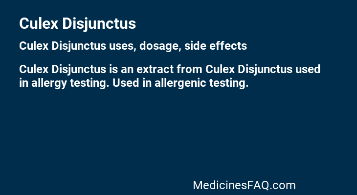 Culex Disjunctus