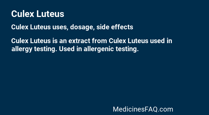 Culex Luteus