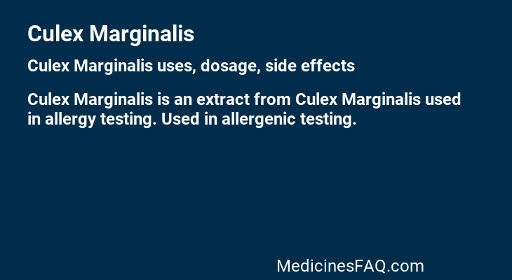 Culex Marginalis