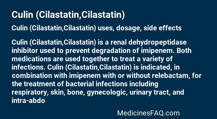 Culin (Cilastatin,Cilastatin)