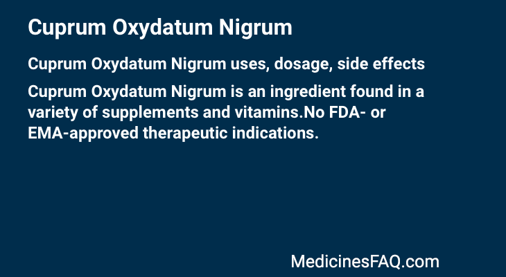 Cuprum Oxydatum Nigrum