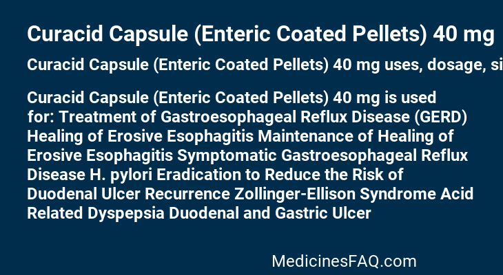 Curacid Capsule (Enteric Coated Pellets) 40 mg