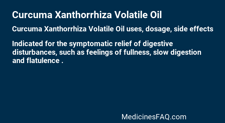 Curcuma Xanthorrhiza Volatile Oil