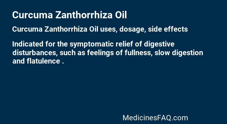 Curcuma Zanthorrhiza Oil