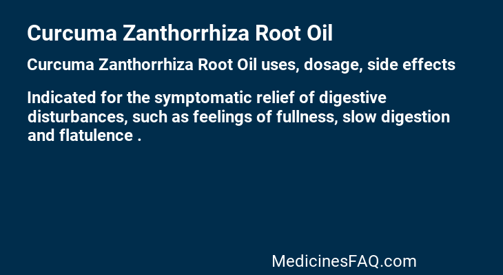 Curcuma Zanthorrhiza Root Oil