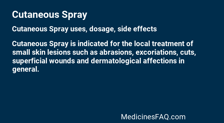 Cutaneous Spray