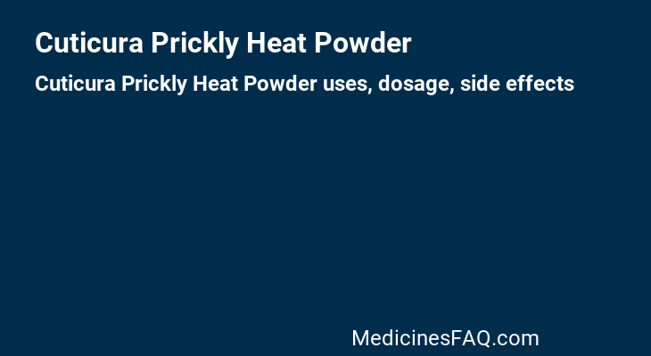 Cuticura Prickly Heat Powder