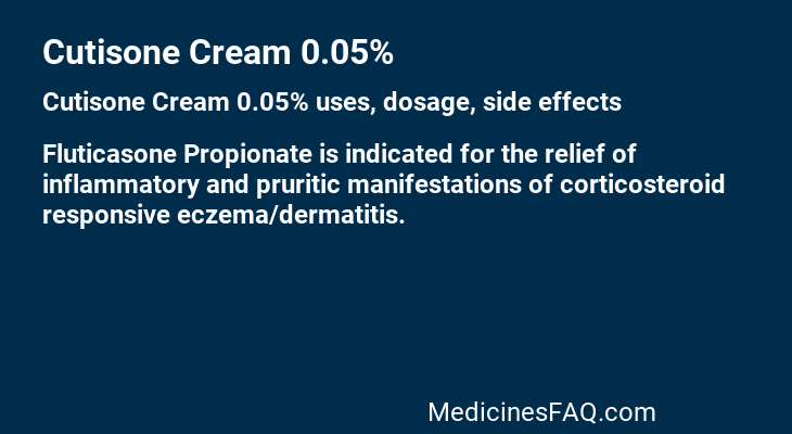 Cutisone Cream 0.05%