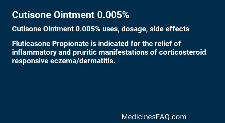 Cutisone Ointment 0.005%