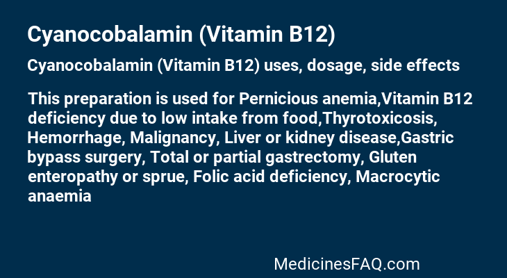 Cyanocobalamin (Vitamin B12)