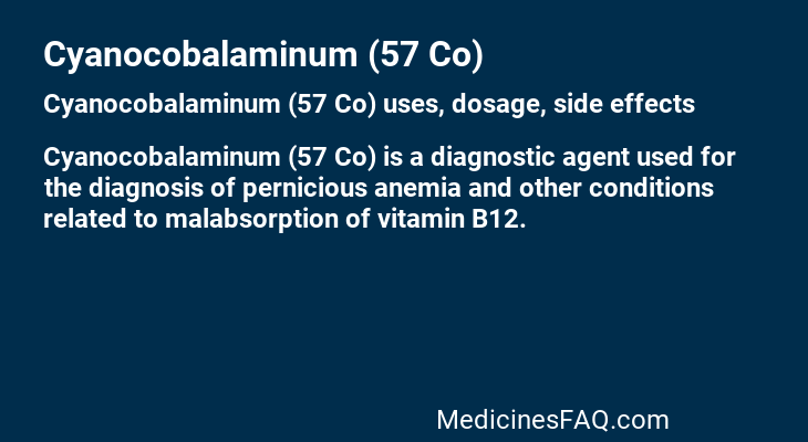 Cyanocobalaminum (57 Co)
