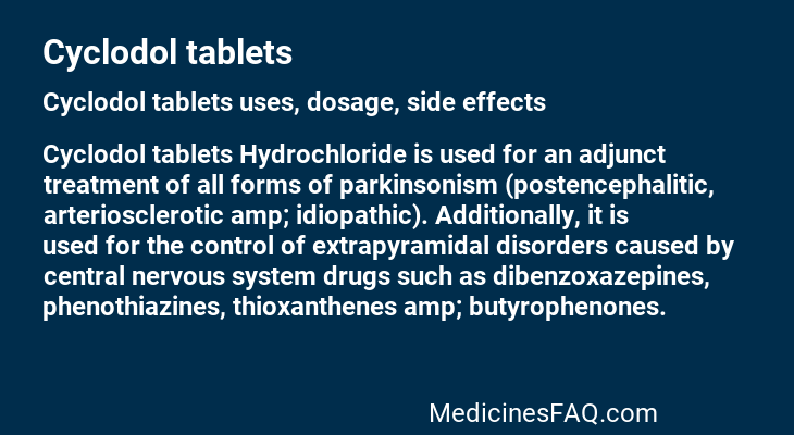 Cyclodol tablets