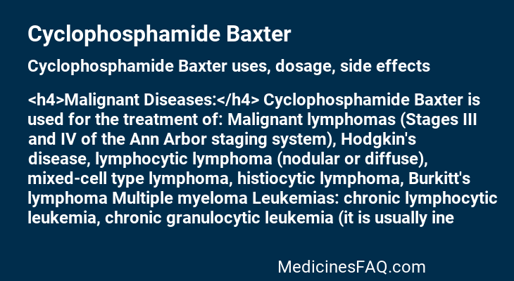 Cyclophosphamide Baxter