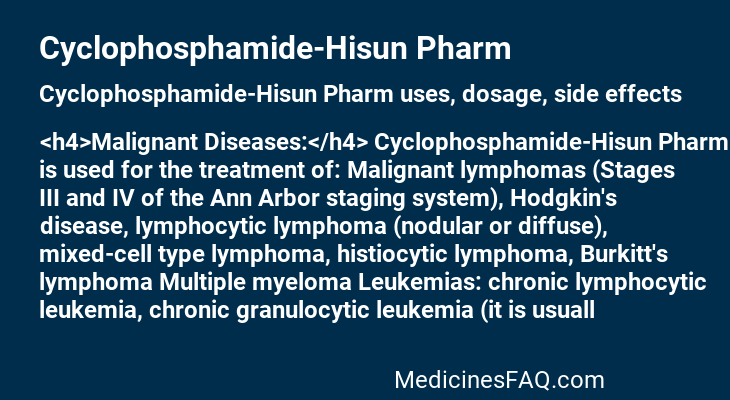 Cyclophosphamide-Hisun Pharm