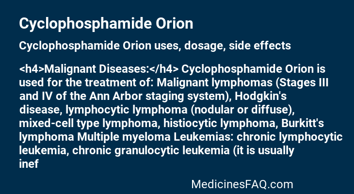 Cyclophosphamide Orion