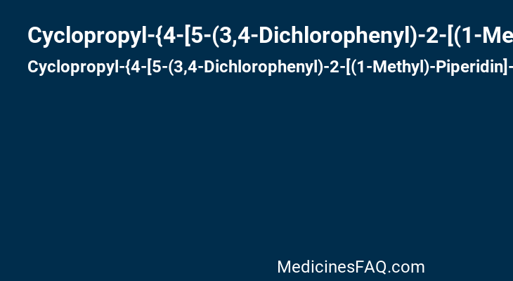 Cyclopropyl-{4-[5-(3,4-Dichlorophenyl)-2-[(1-Methyl)-Piperidin]-4-Yl-3-Propyl-3h-Imidazol-4-Yl]-Pyrimidin-2-Yl}Amine