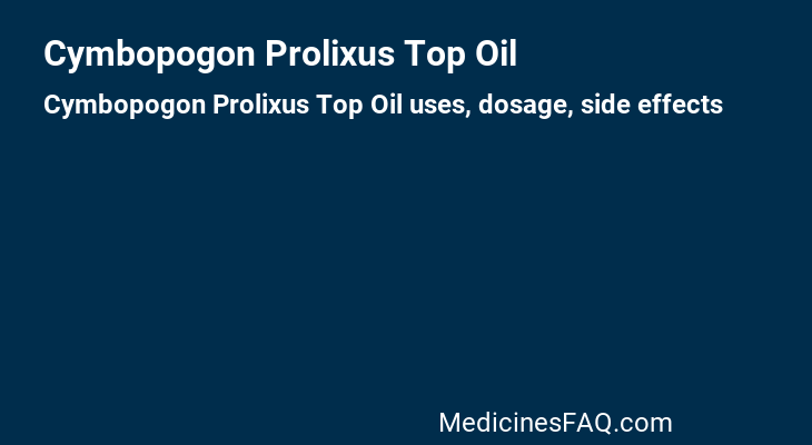 Cymbopogon Prolixus Top Oil