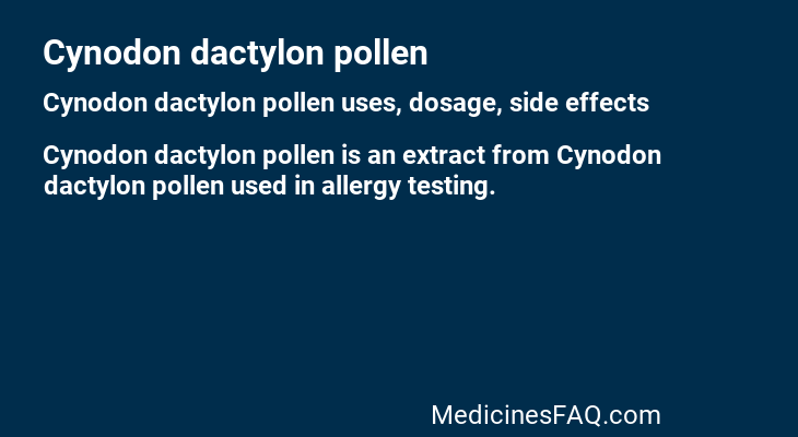 Cynodon dactylon pollen