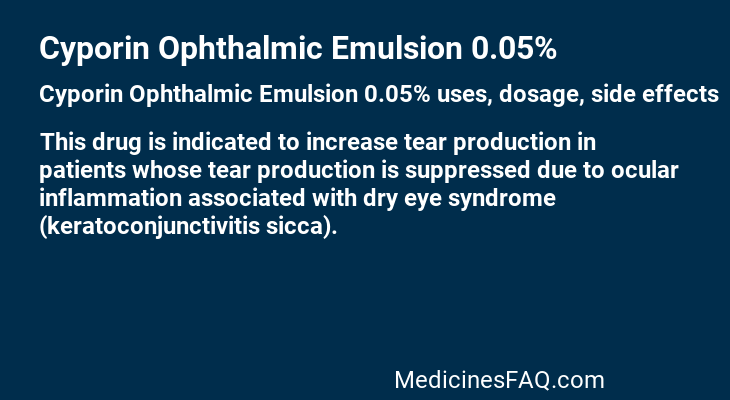 Cyporin Ophthalmic Emulsion 0.05%