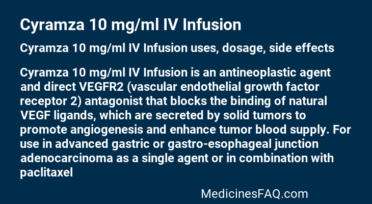 Cyramza 10 mg/ml IV Infusion