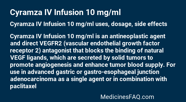 Cyramza IV Infusion 10 mg/ml