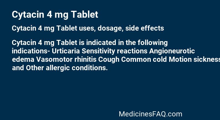 Cytacin 4 mg Tablet