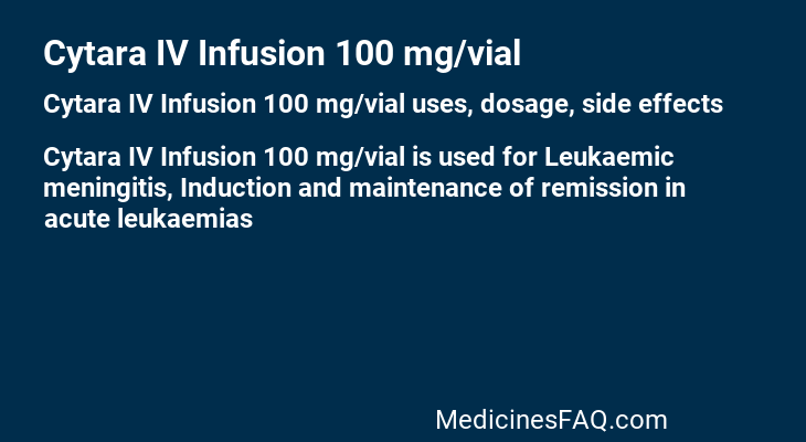 Cytara IV Infusion 100 mg/vial