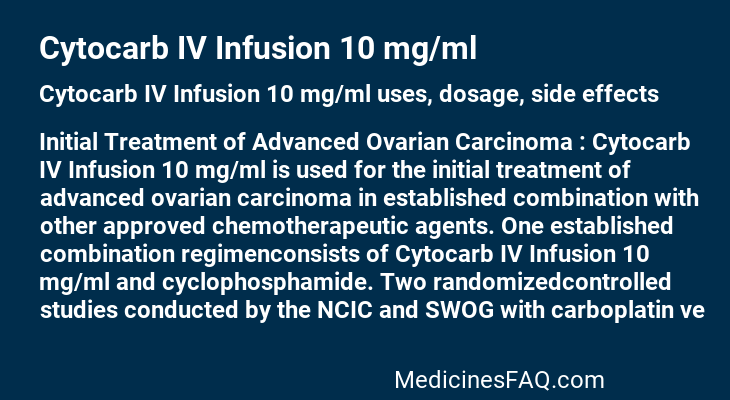 Cytocarb IV Infusion 10 mg/ml