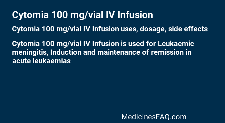 Cytomia 100 mg/vial IV Infusion