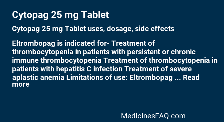 Cytopag 25 mg Tablet