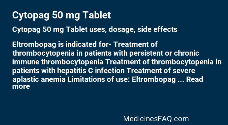 Cytopag 50 mg Tablet