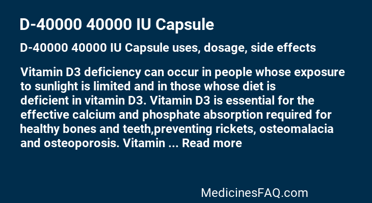 D-40000 40000 IU Capsule