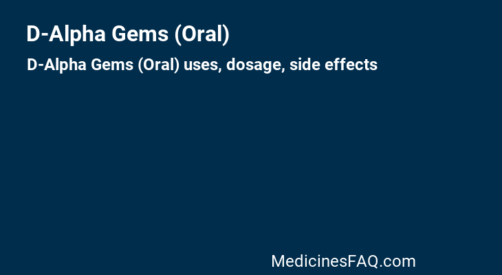 D-Alpha Gems (Oral)