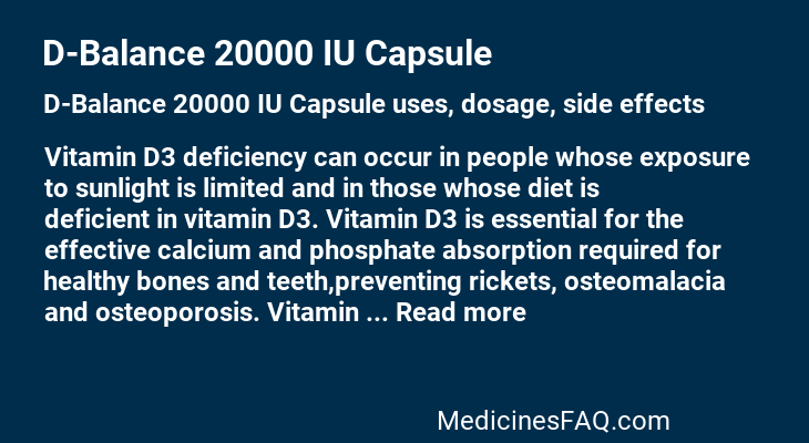 D-Balance 20000 IU Capsule