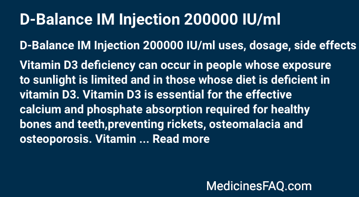 D-Balance IM Injection 200000 IU/ml
