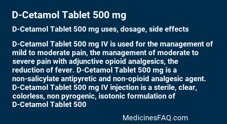 D-Cetamol Tablet 500 mg