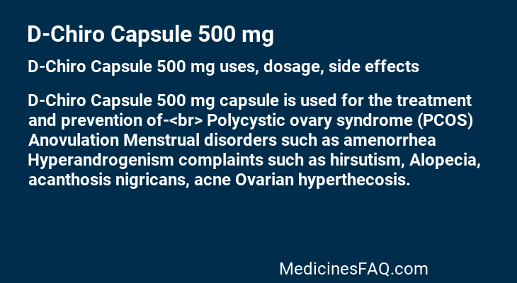 D-Chiro Capsule 500 mg