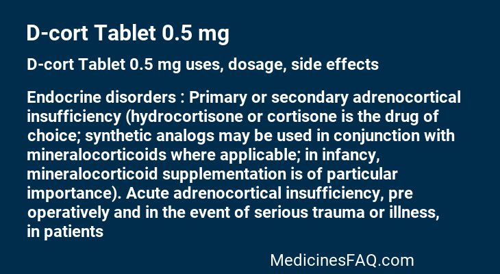 D-cort Tablet 0.5 mg