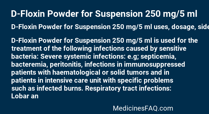 D-Floxin Powder for Suspension 250 mg/5 ml