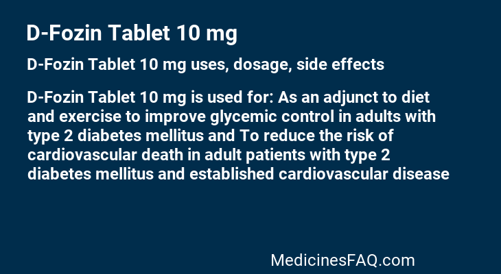D-Fozin Tablet 10 mg