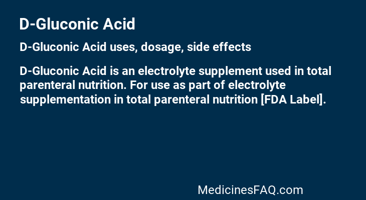 D-Gluconic Acid