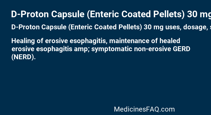 D-Proton Capsule (Enteric Coated Pellets) 30 mg