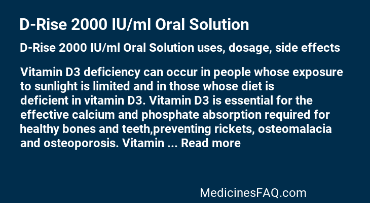 D-Rise 2000 IU/ml Oral Solution